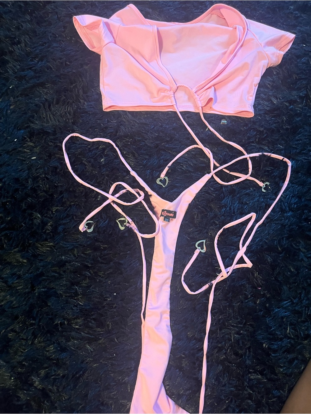 Pink Strappy Women’s Bikini Set